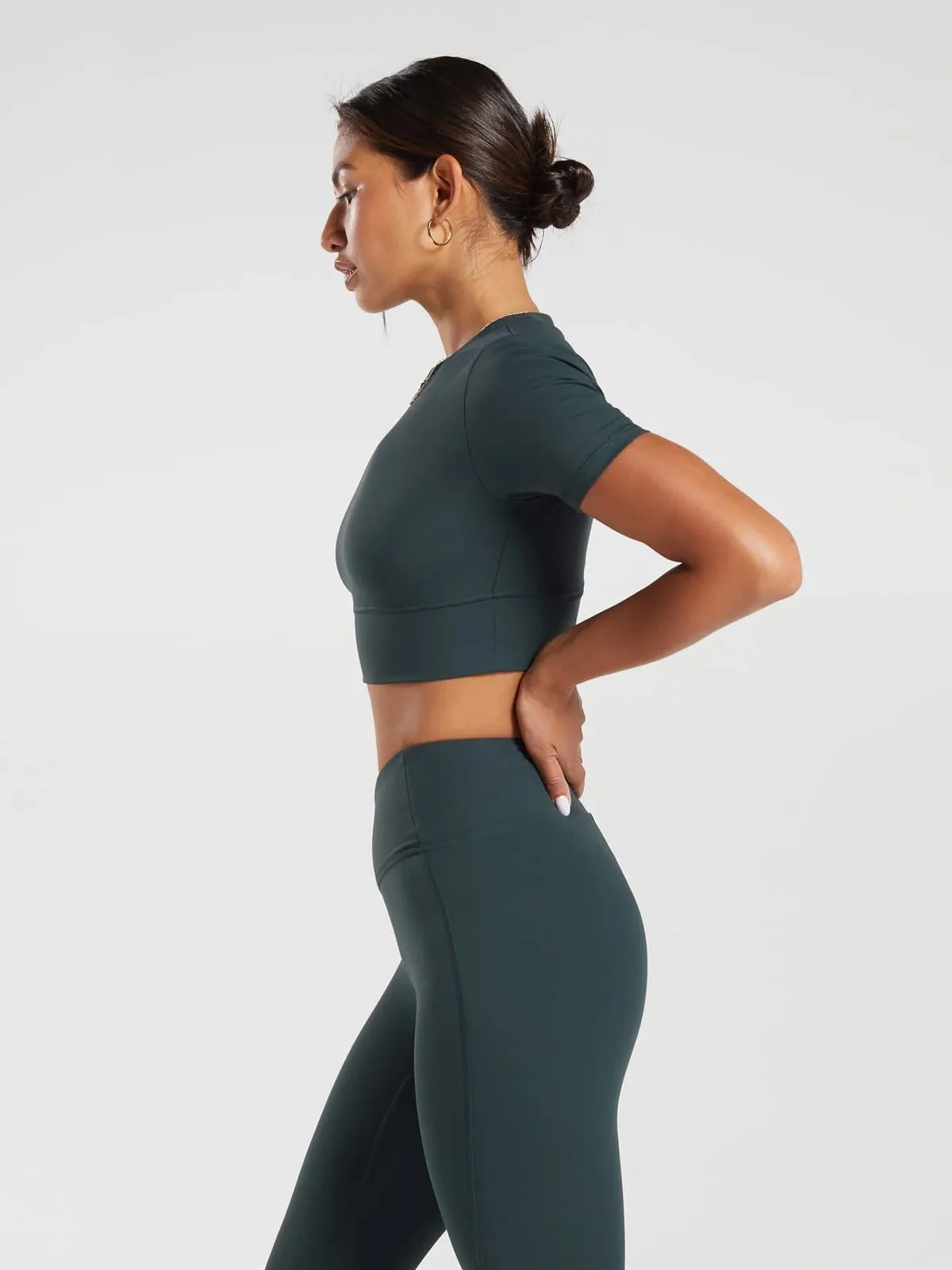 Crossover Short-Sleeve Crop Top - Image 3
