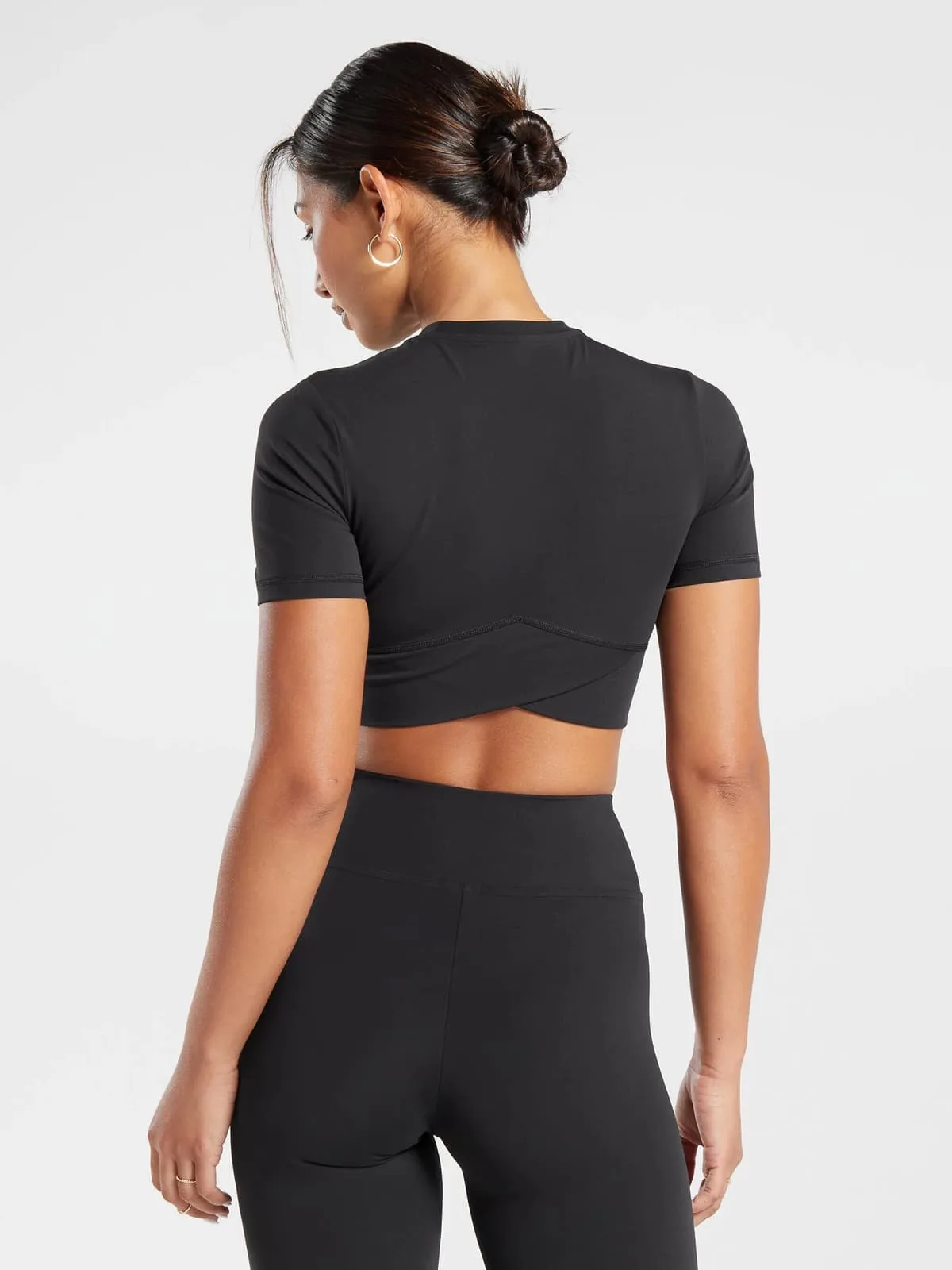 Crossover Short-Sleeve Crop Top - Image 9
