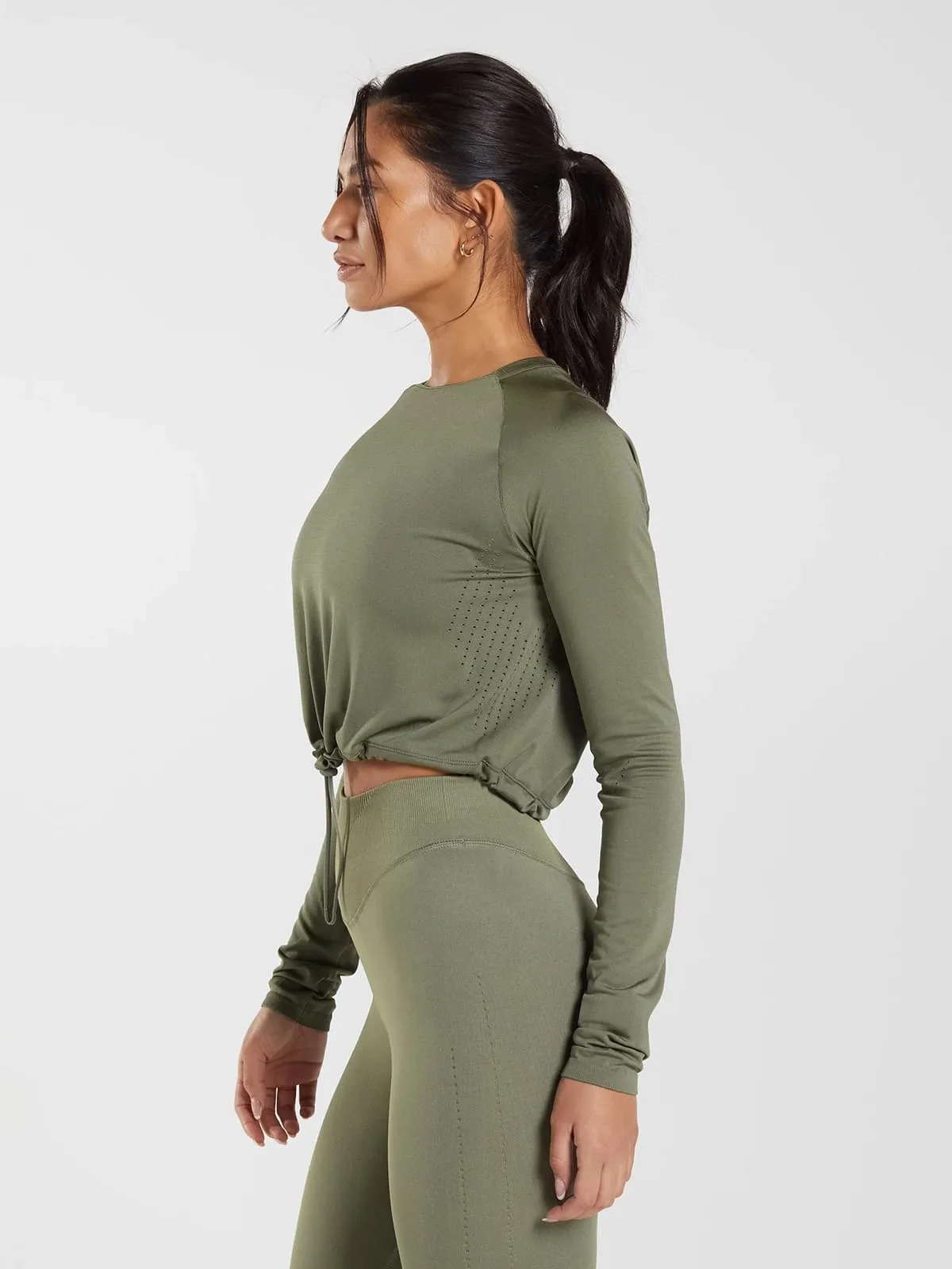 Sweat Long Sleeve Crop Top - Image 3