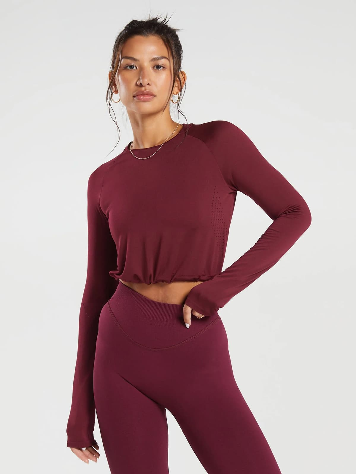 Sweat Long Sleeve Crop Top - Image 7