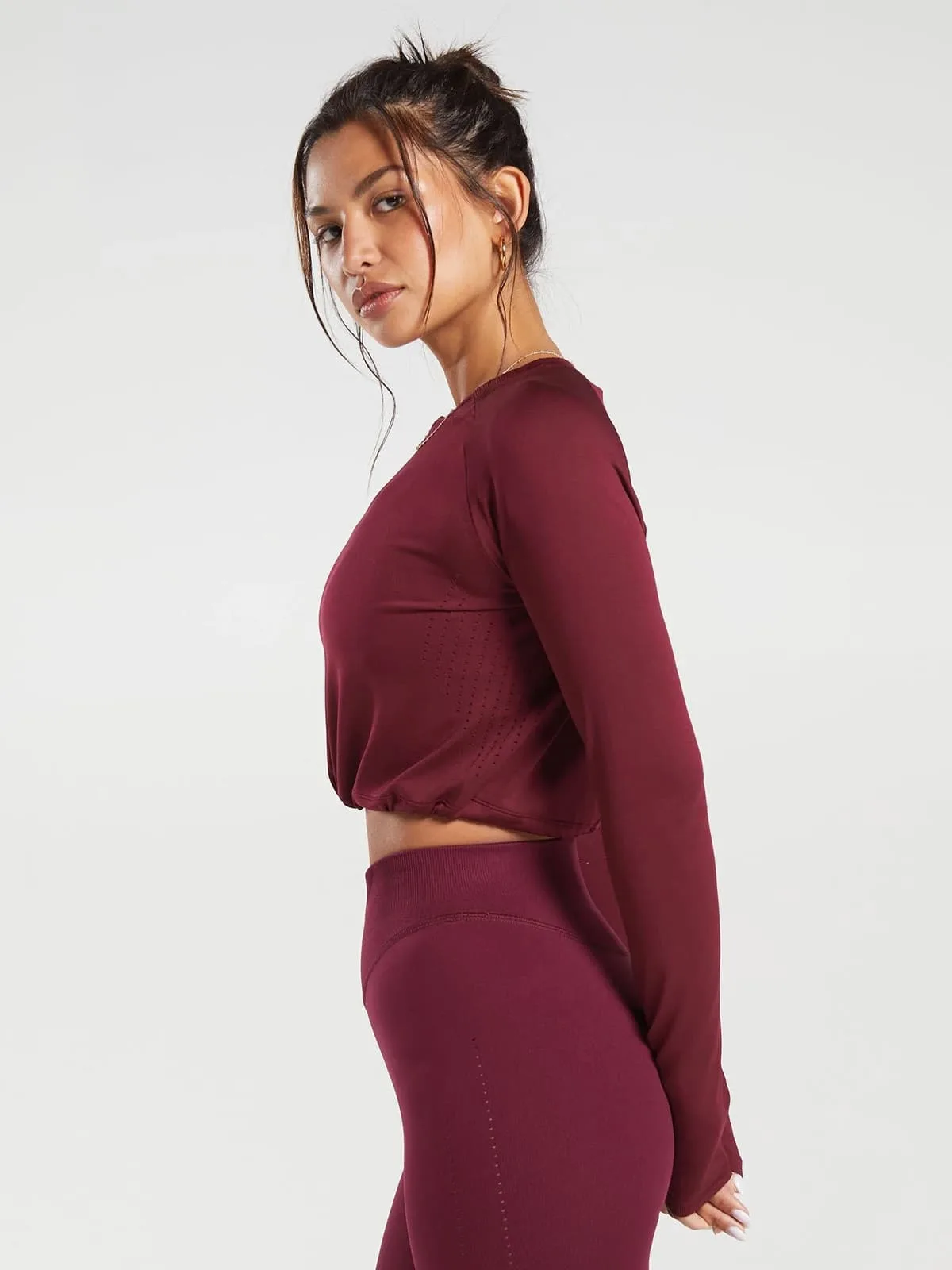 Sweat Long Sleeve Crop Top - Image 8