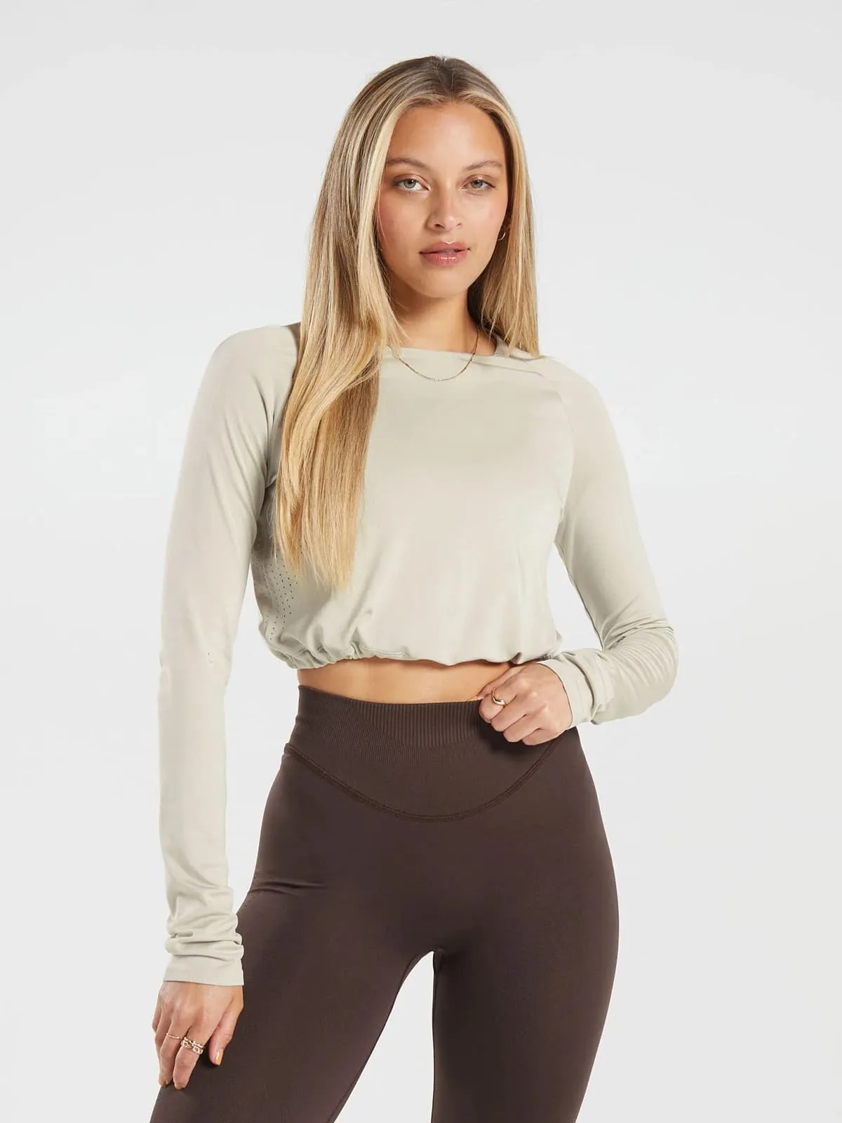 Sweat Long Sleeve Crop Top - Image 4