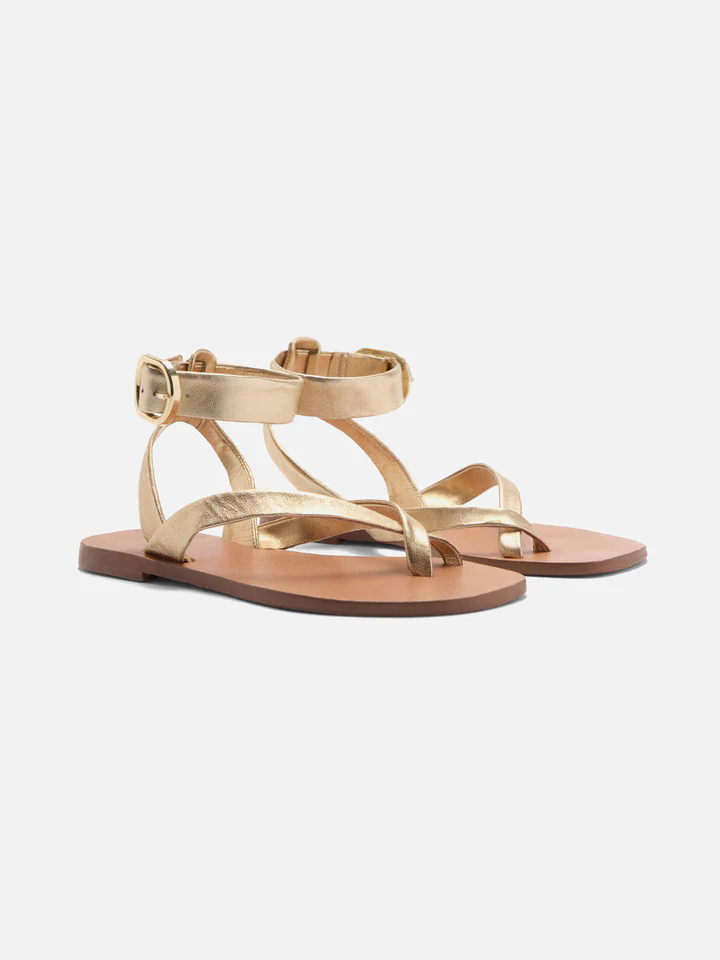 Ankle Loop Open Toe Flats - Image 2