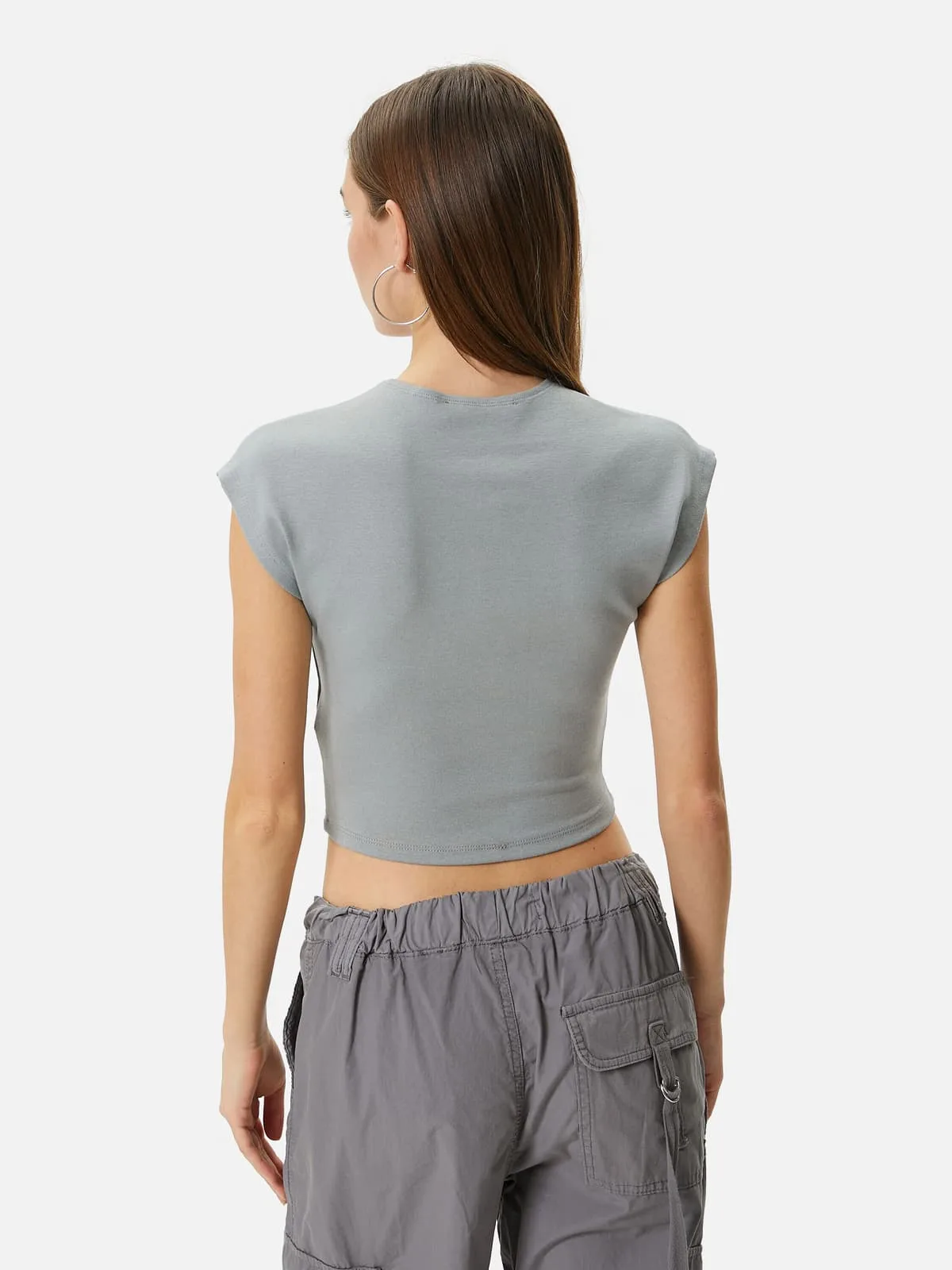 Slim Fit Basic Unpatterned T-shirt - Image 6