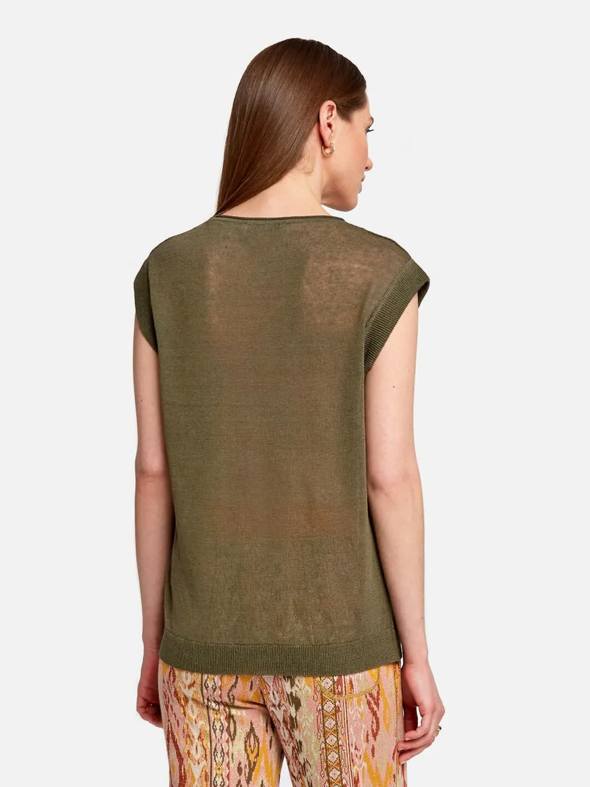 Short Sleeve Round Neck Sweater - Image 2
