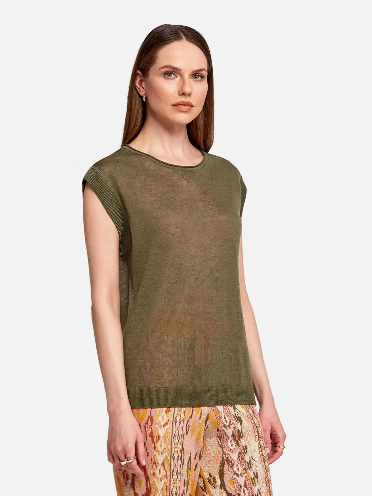 Short Sleeve Round Neck Sweater - Image 3