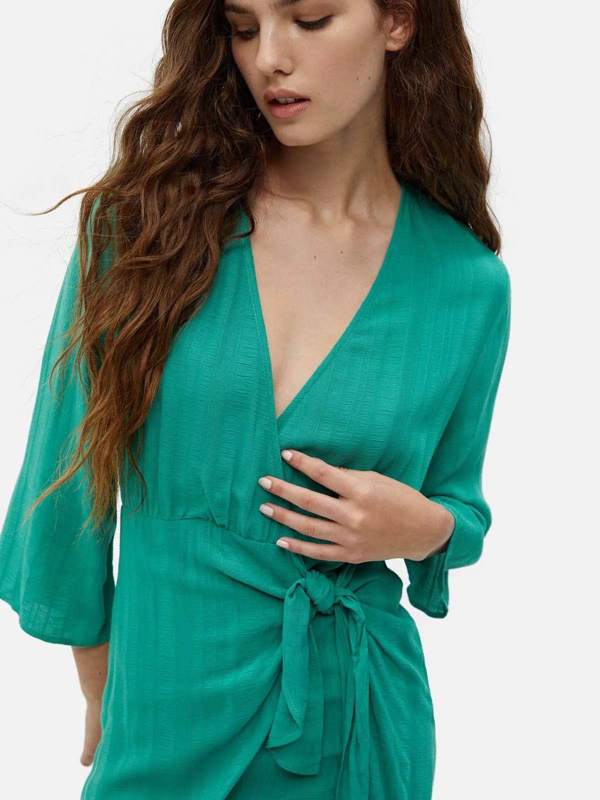 Short Dress With Knotted Skirt - Image 2